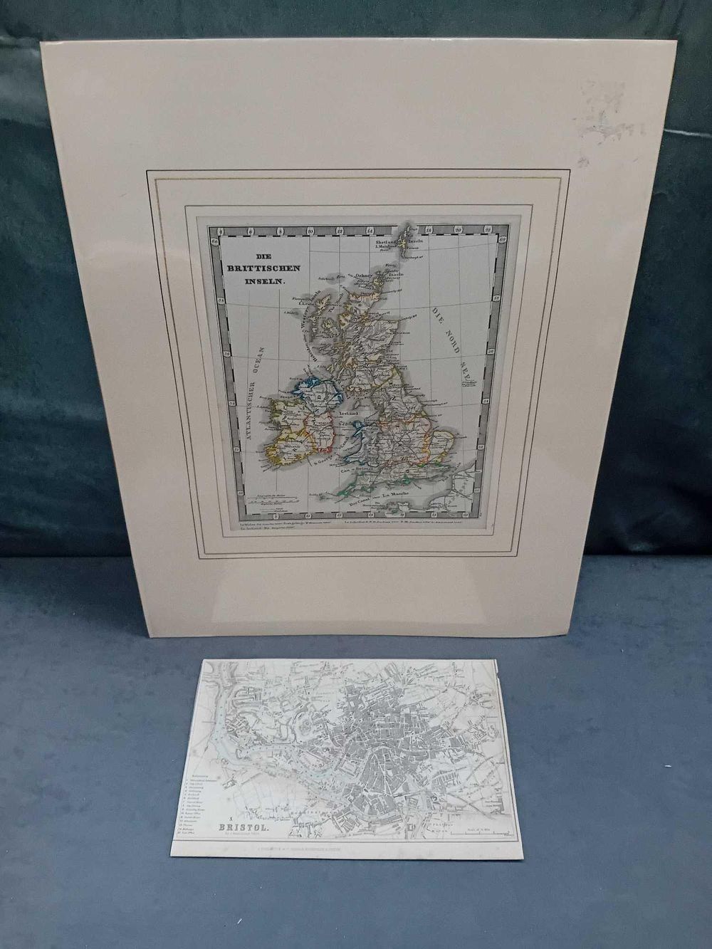 Lot 341: 2 x vintage maps 1 x map of...
