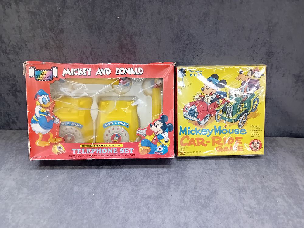 Lot 219: Vintage Mickey Mouse Car-Ride Game & Mickey and...