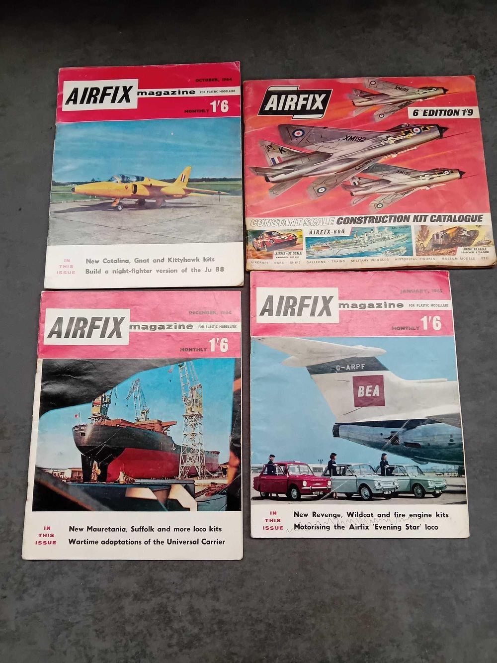 Lot 285: Collection on Airfix Catalogues comprising of 16 books