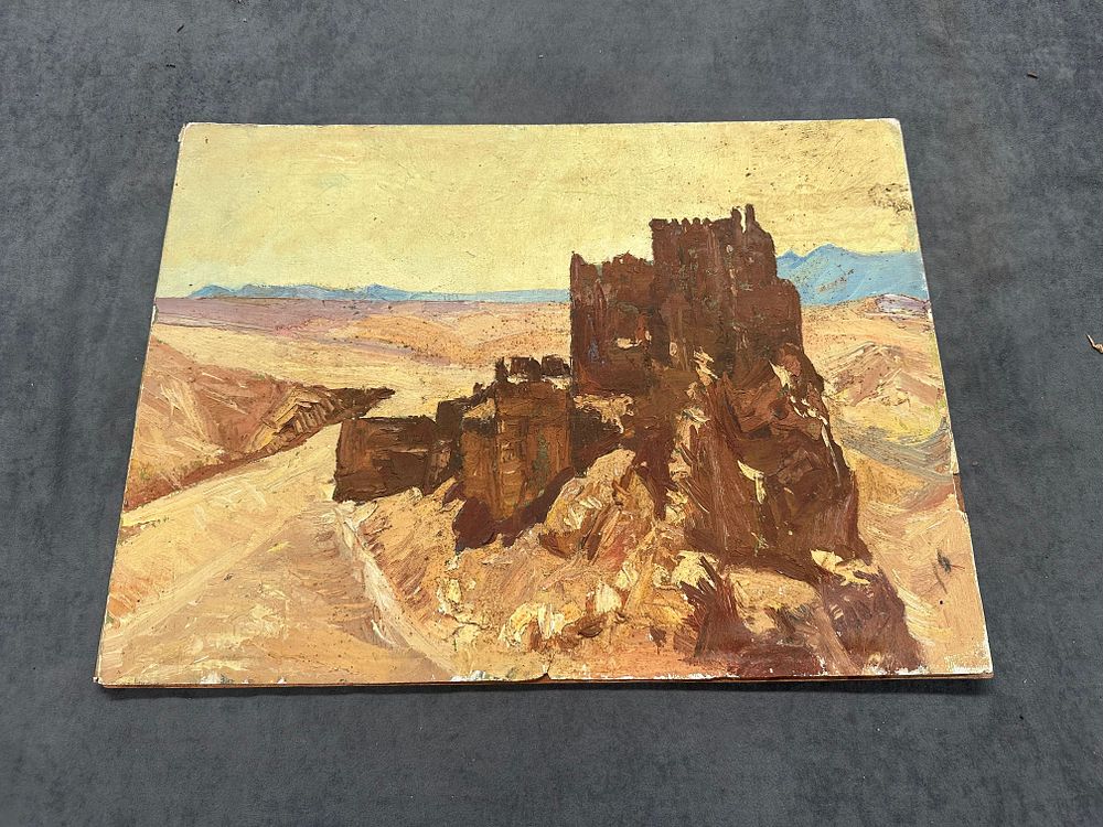 Lot 319: Untitled (Desert Formations) – Oil on Board