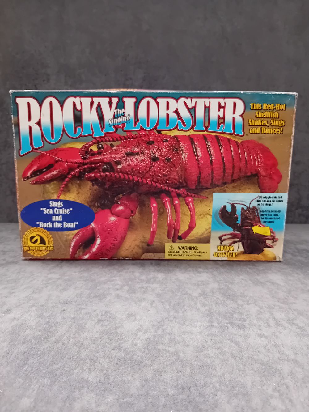Lot 296: Rare Rocky the singing lobster from gemmy industries...
