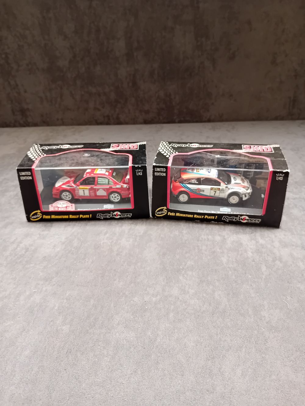 Lot 143: 2 x Skid Diecasts Limited Edition Rally winners....