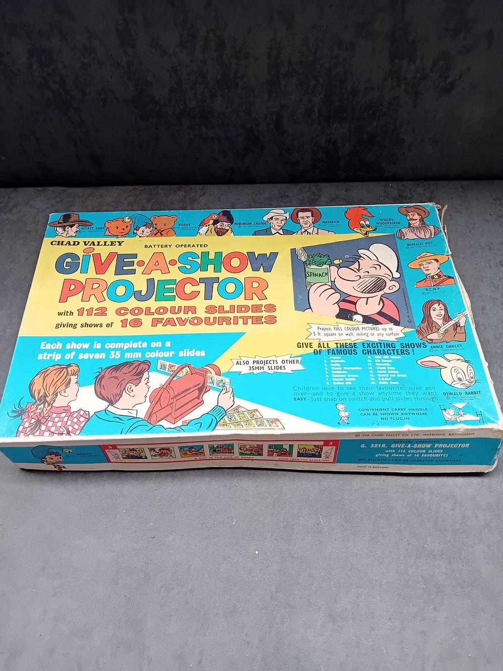 Lot 266: Vintage Chad Valley Give a show projector. battery...
