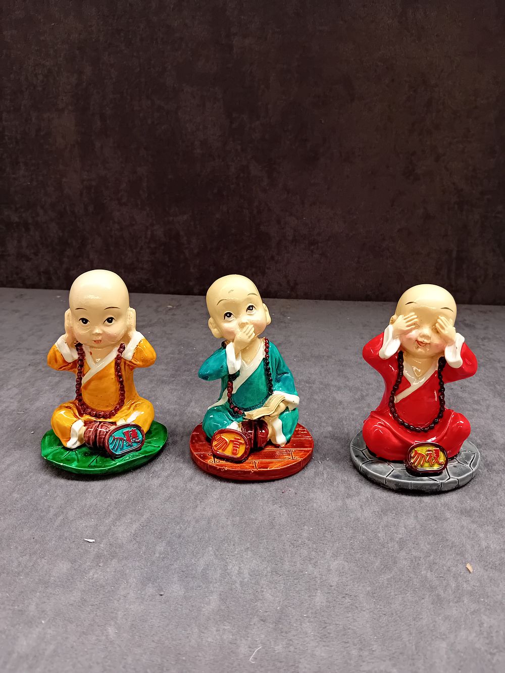 Lot 575: 3 x  China Figures, Hear No, Speak No,...
