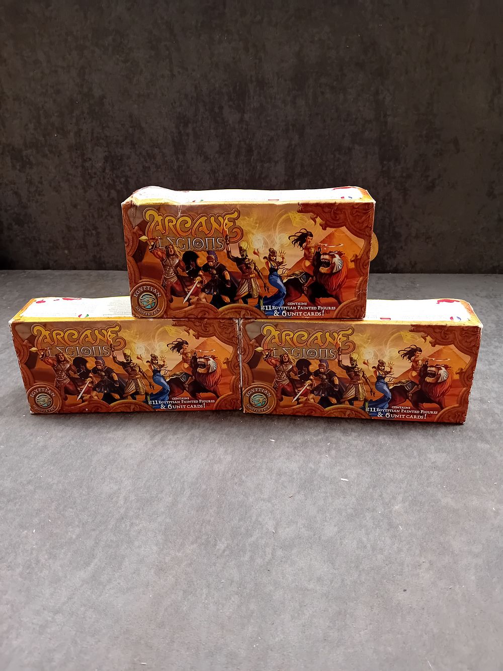Lot 289: Arcane Legions Egyptian Soldiers. 3 x Egyptian Booster...