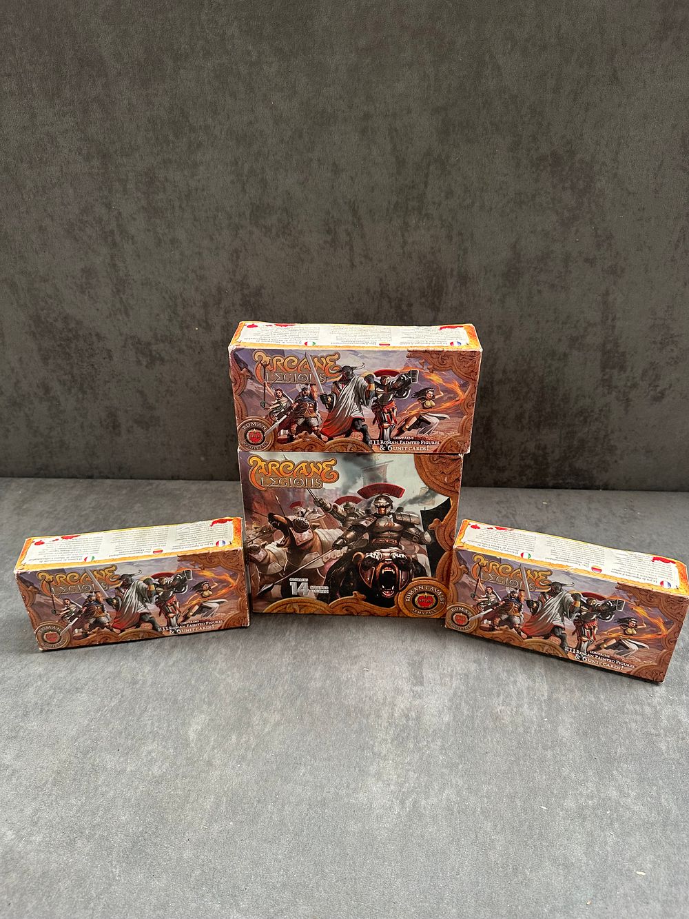 Lot 287: Arcane Legions Roman Soldiers. 3 x Roman Booster...