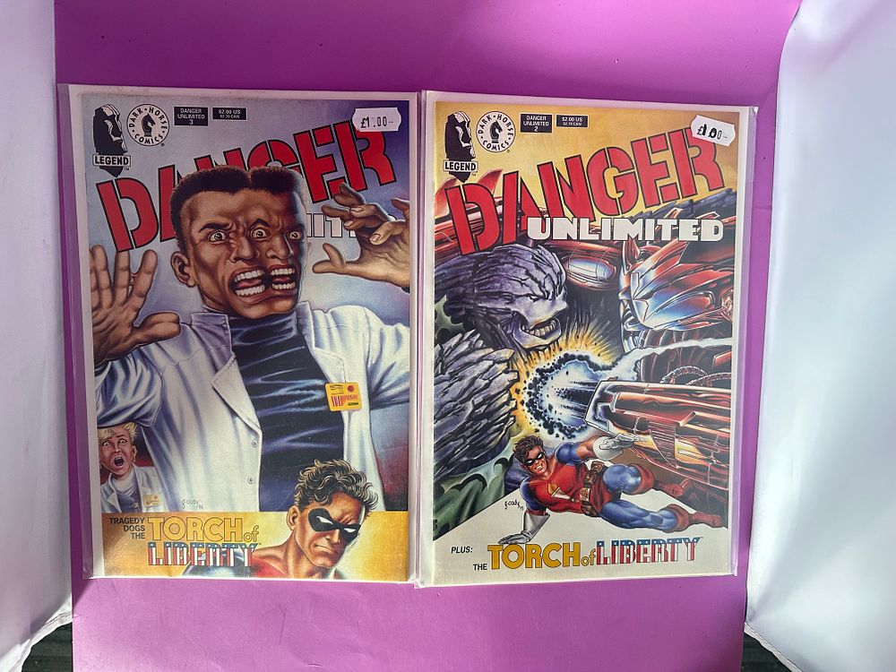 Lot 616: Dark horse Comics legend danger unlimited issues 2...
