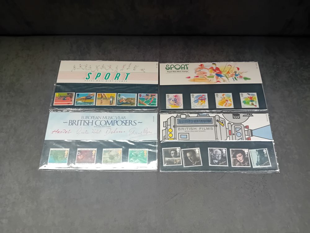 Lot 318: Lot of 4 Stamp Presentation packs Sport 1986...