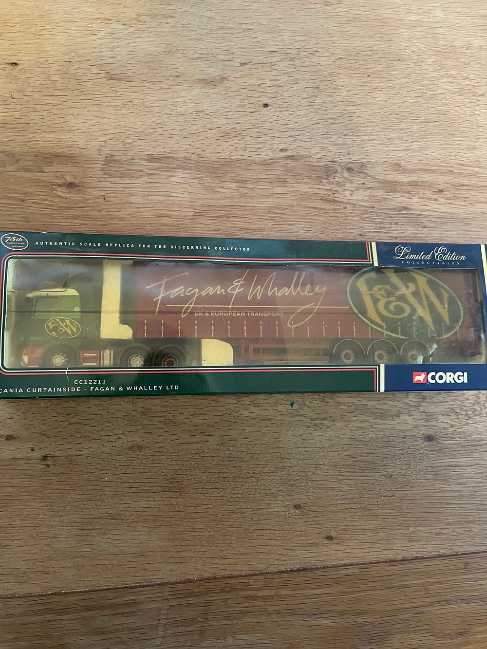 Lot 554: Corgi 75th Anniversary Scania Curtainsider CC12211  