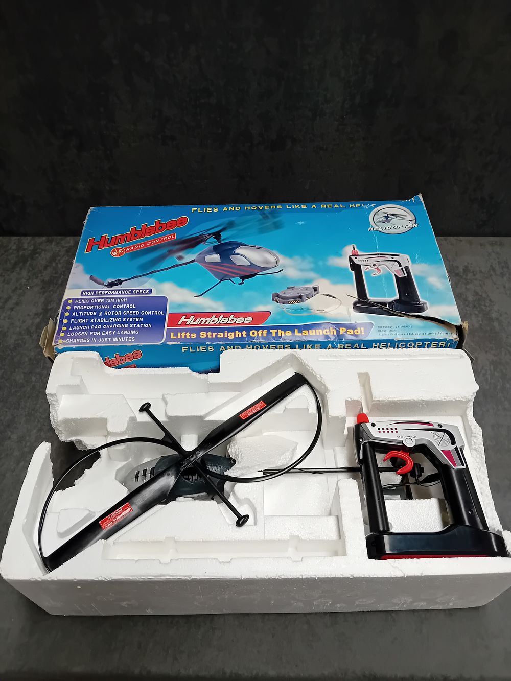 Lot 626: TWO REMOTE CONTROL HELEICOPTERS - HUMBLEBEEE FLIES AND...