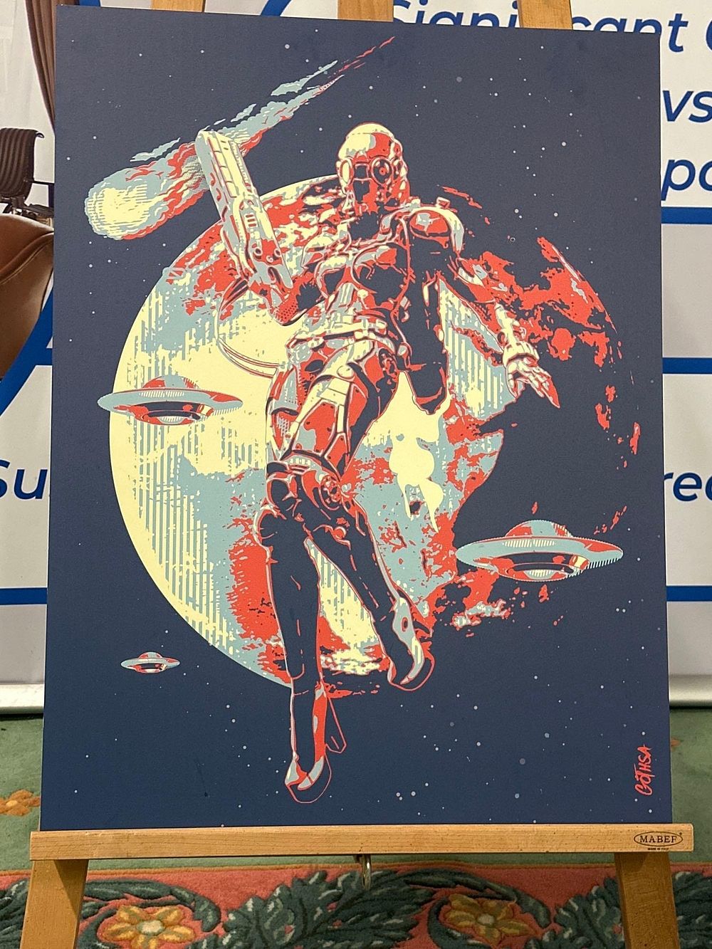 Lot 208: Space Protector By Gothsa Print In Colours (Finish...
