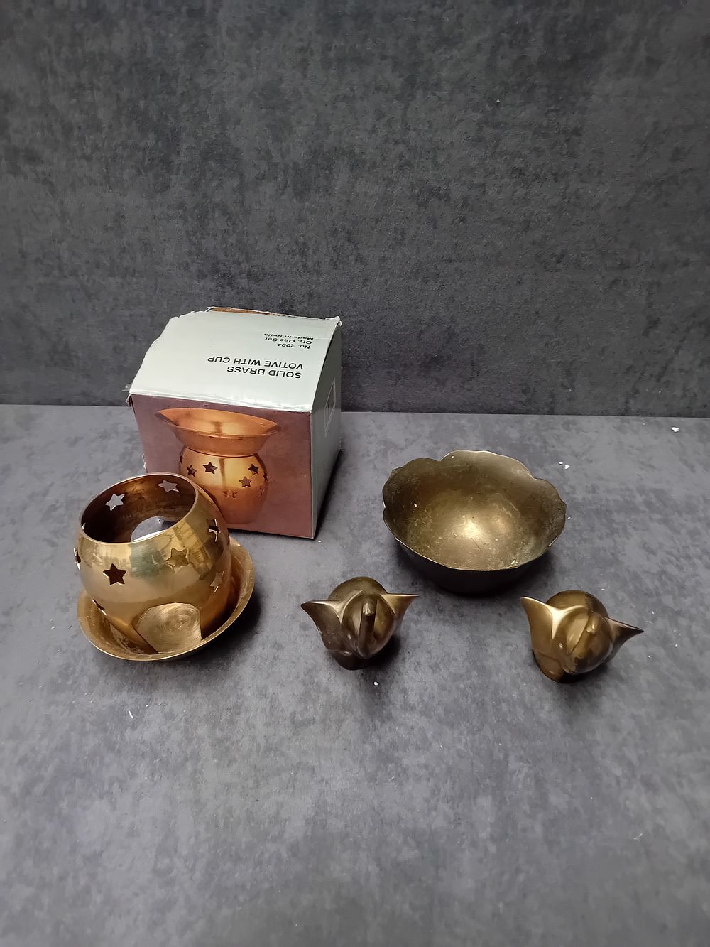 Lot 202: Mixed lot of brass items as pictured