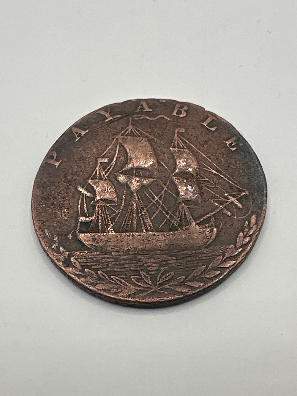 Lot 320: Great Britain, Portsea Conder Token, 1794 Halfpenny, Copper/Bronze