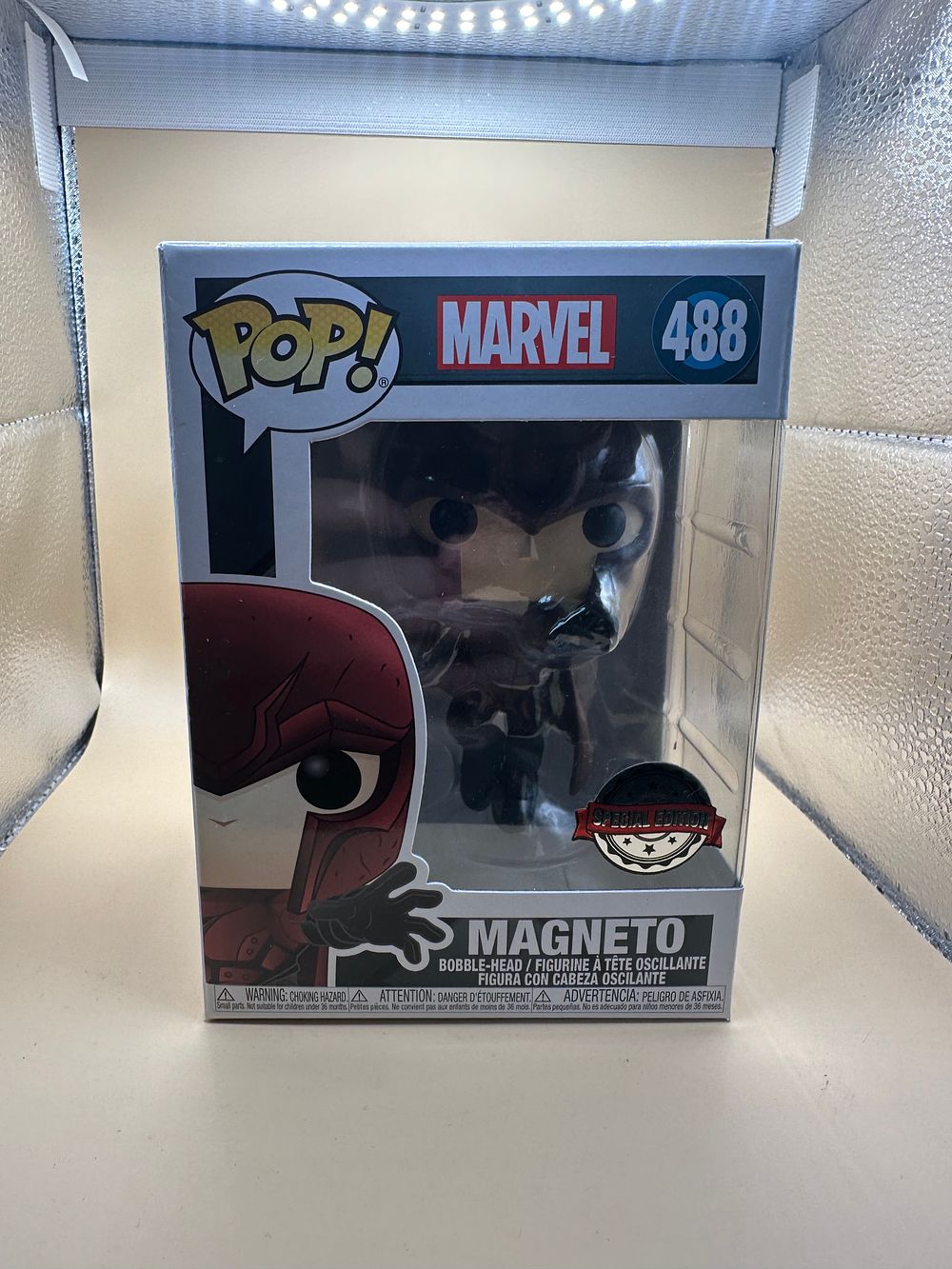 Lot 15: Funko Pop! Marvel Magneto #488 Walmart Exclusive Bobble-Head Figure