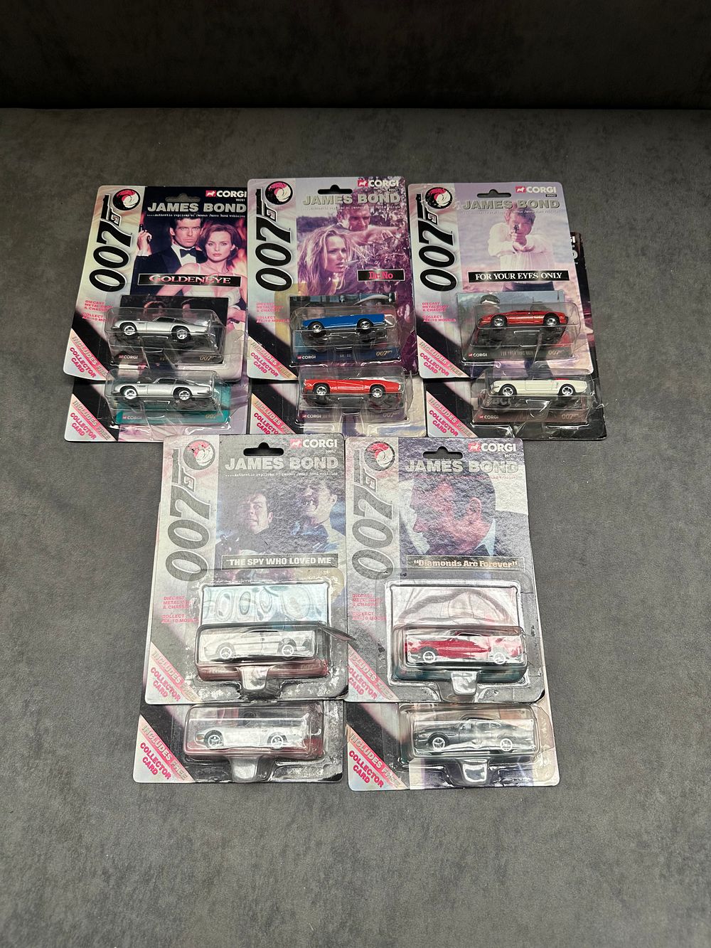 Lot 105: Huge Mixed lot of Corgi 007 Carded vehicles...