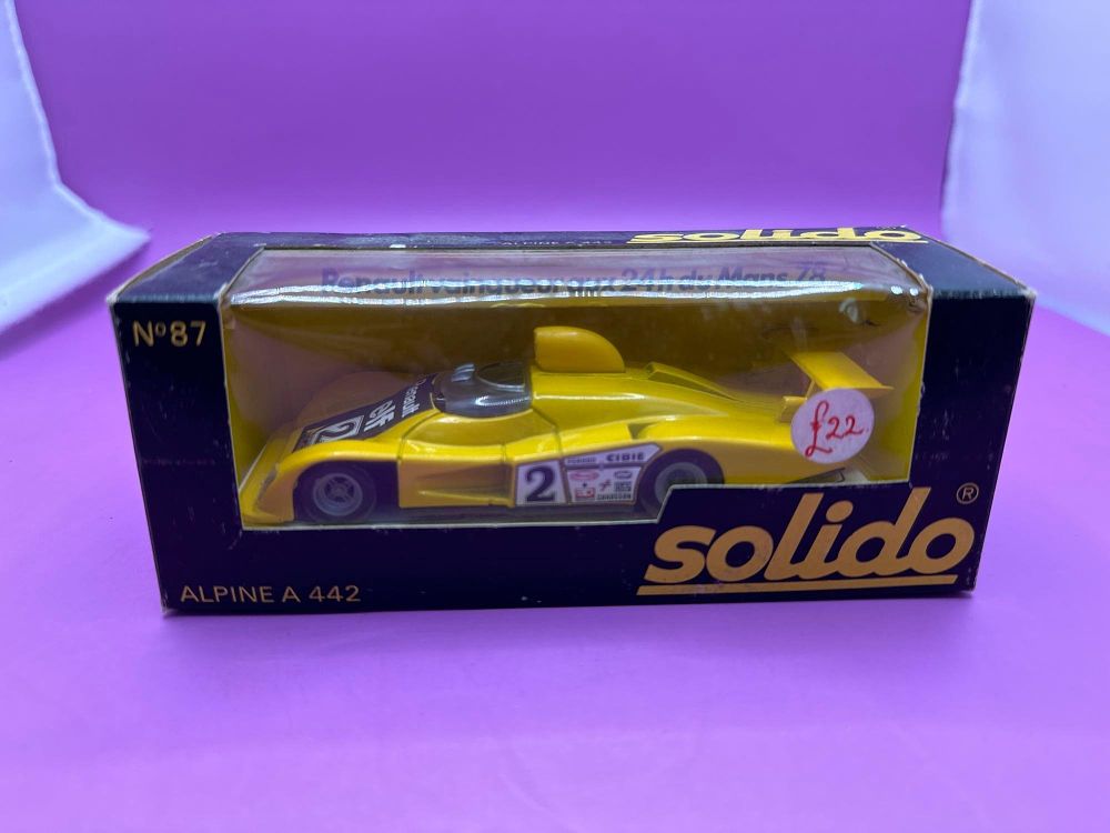 Lot 136: Solido alpine 8442 in yellow with black details
