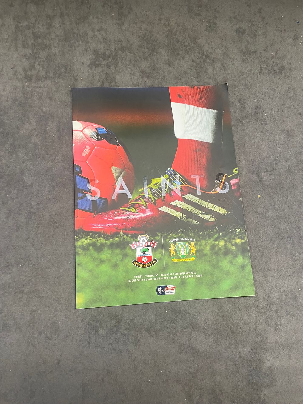 Lot 608: Saints football program 