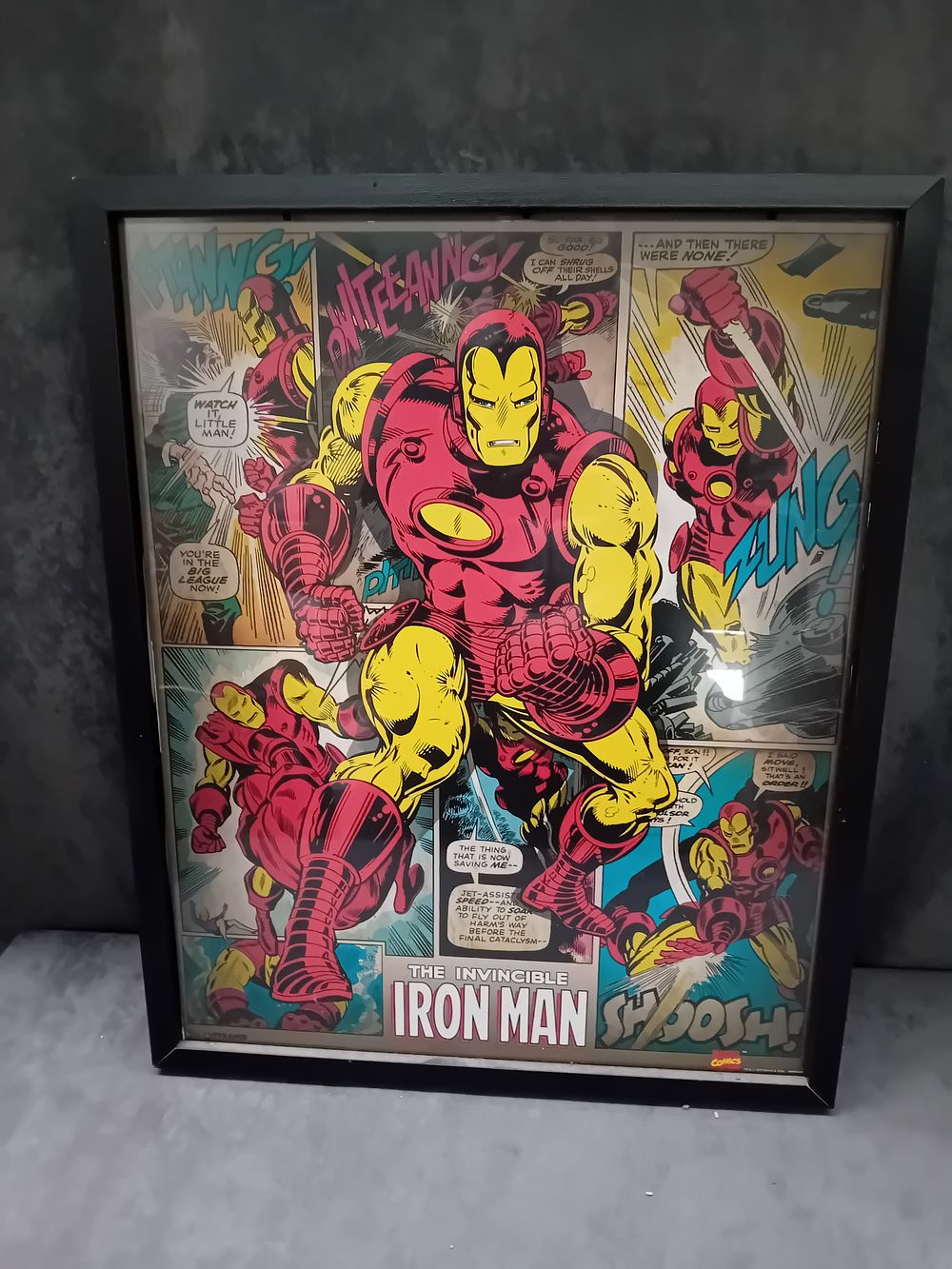 Lot 406: The Invincible Iron Man marvel comic framed print...