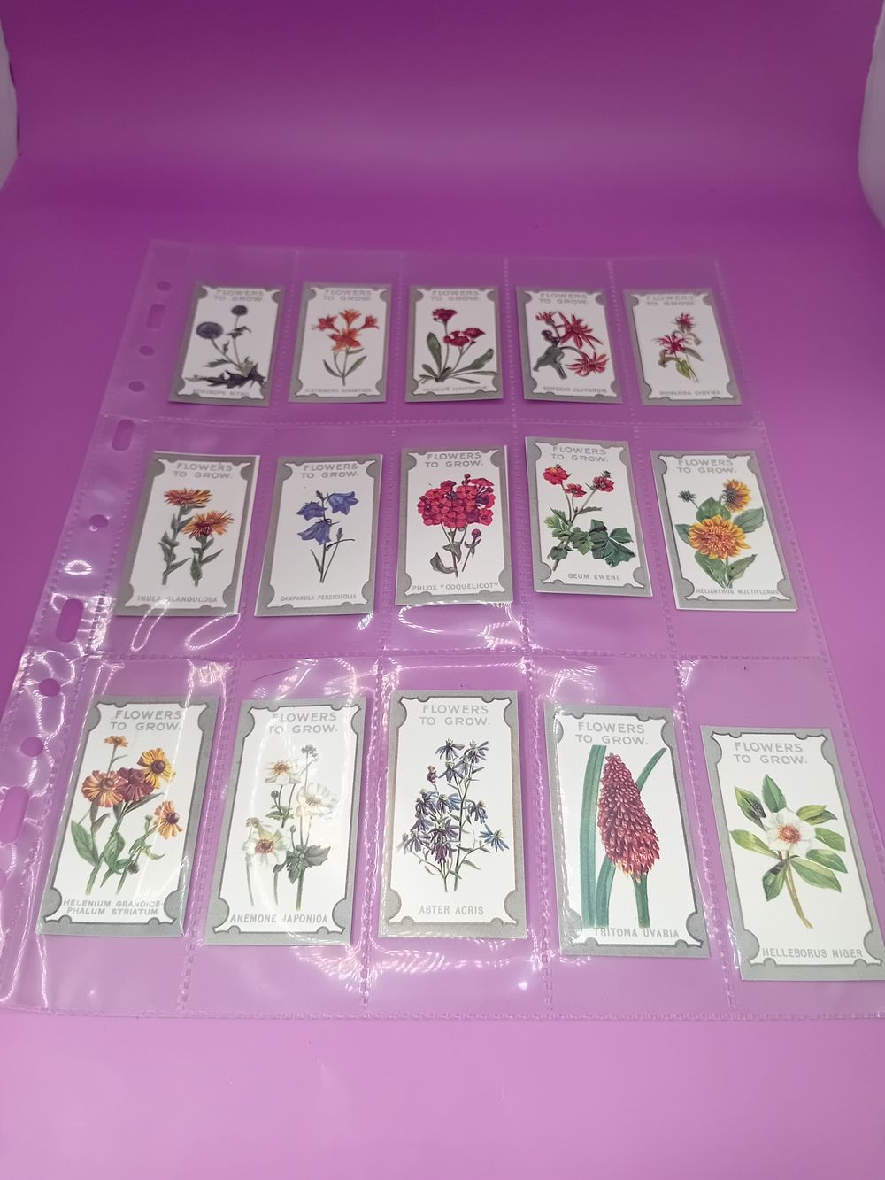 Lot 344: Cigarette cards R.J.Lea's Cigarettes The best Perennials there...