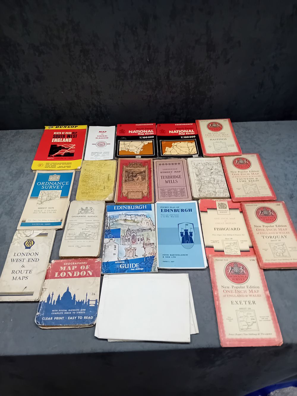 Lot 612: Large mixed lot of vintage maps as pictured...