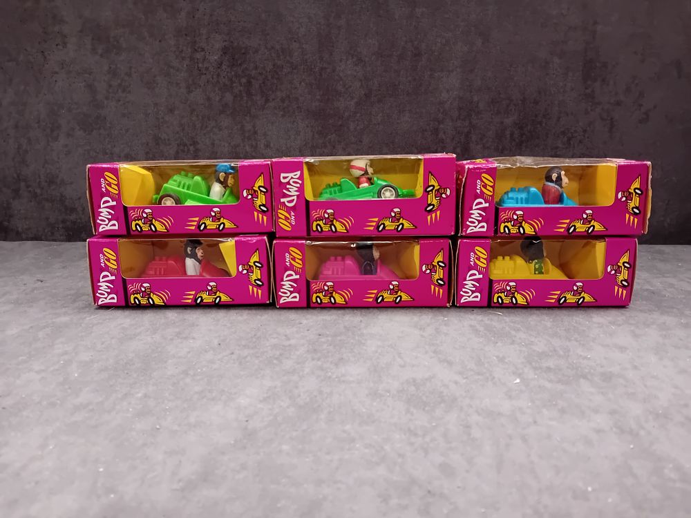 Lot 173: A Set of Six Brooke Bond PG Tips 'Bump And Go' Cars, 1996