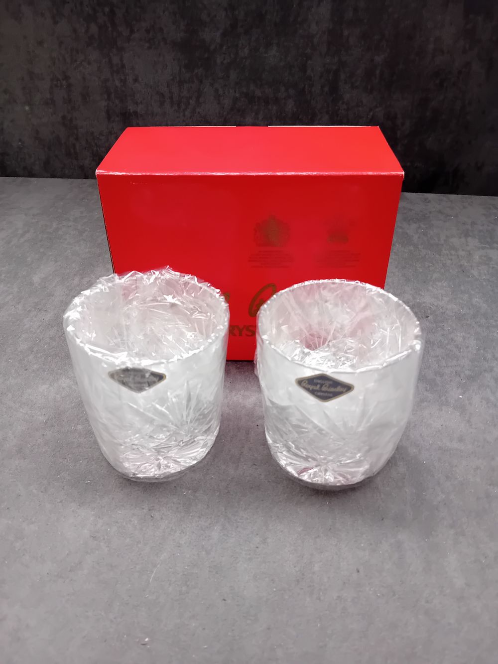 Lot 538: A Pair of Royal Brierley Crystal Ascot Tumblers