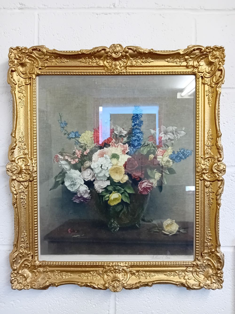 Lot 453: Albert Williams Framed Floral Print