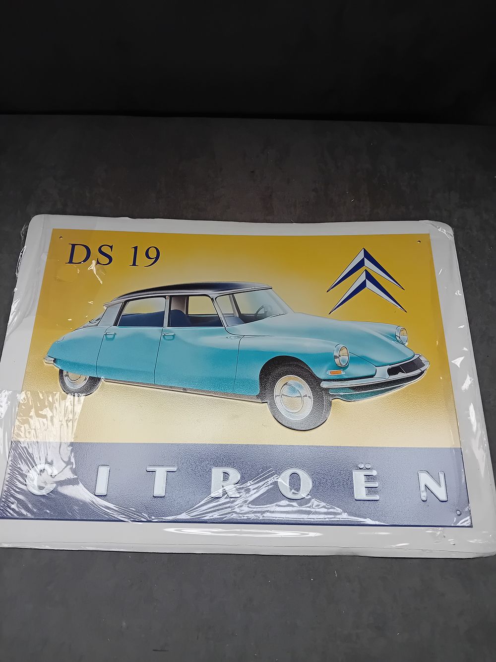Lot 459: Retro Citroën DS 19 Metal Wall Art Sign