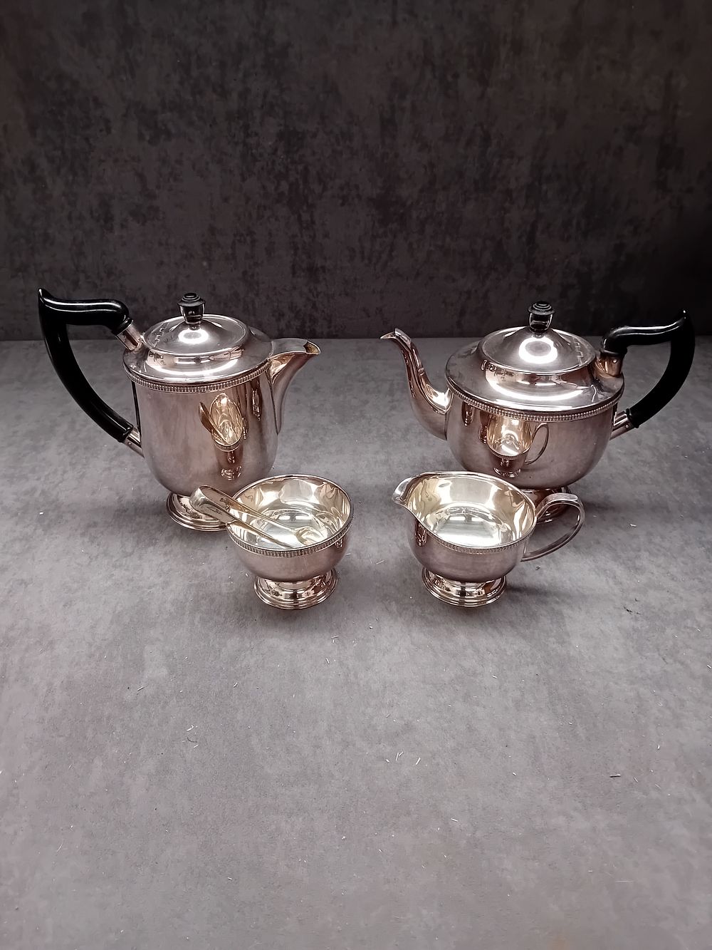 Lot 34: Garrard and Co Regent Plated Silver Coffee Set....