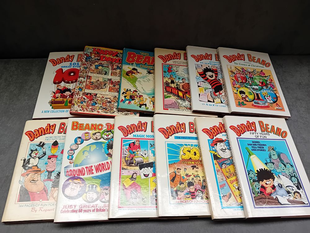 Lot 517: 12 x Beano and Dandy Annuals as Pictured.&
