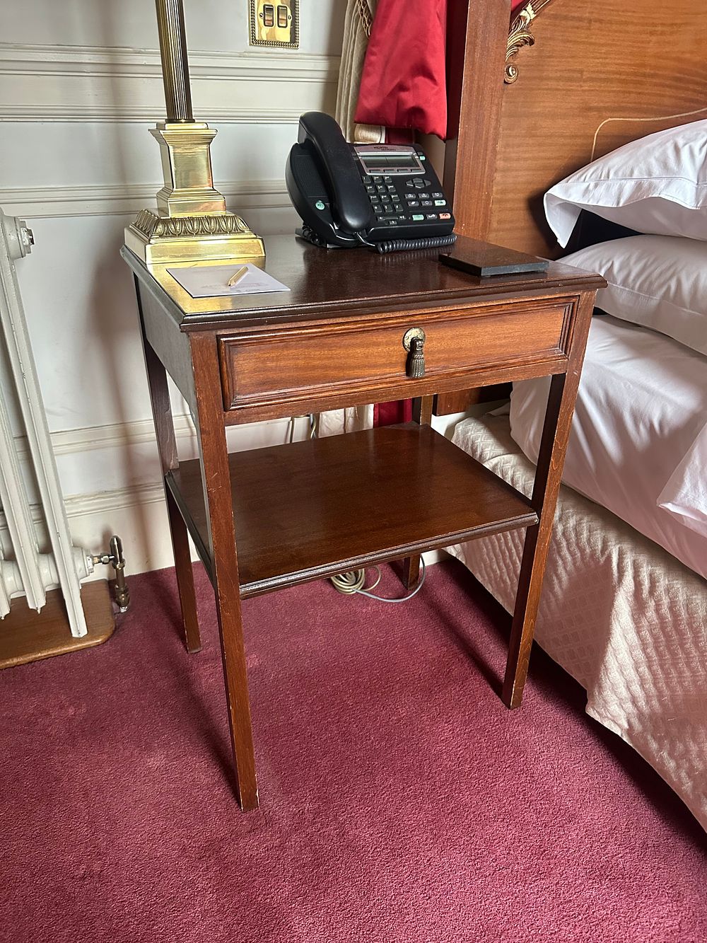 Lot 1008: A Pair of French 19th Century Louis XVI Style Mahogany Bedside Tables