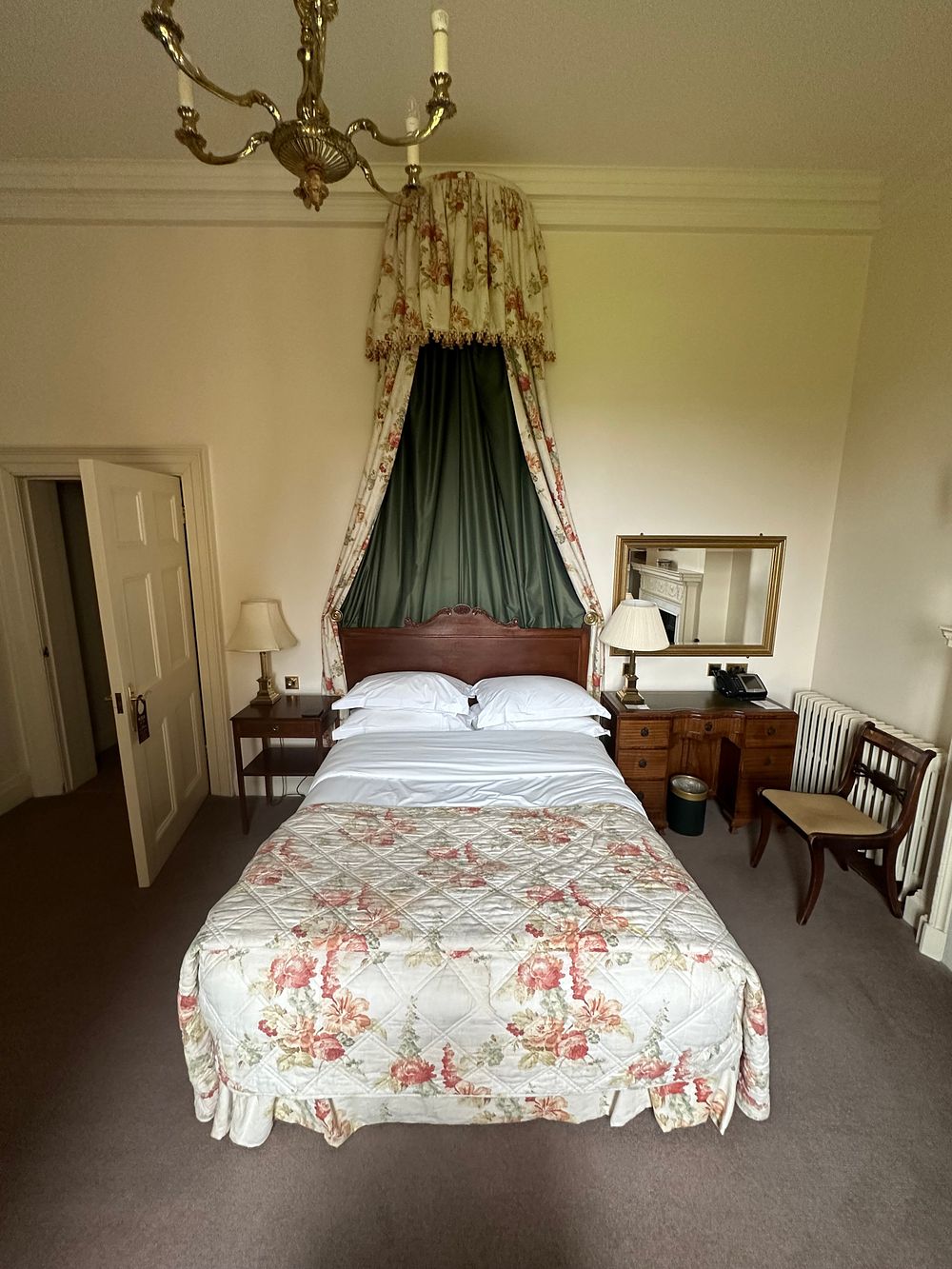 Lot 1051: A Georgian or Early Victorian Style Mahogany Double Bed with Tester and Pelmet