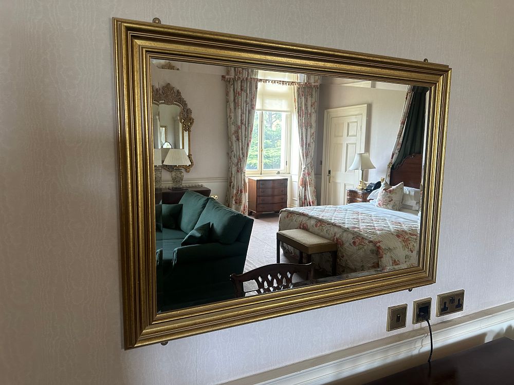 Lot 1066: A Giltwood Rectangular Wall Mirror, Mid-20th Century