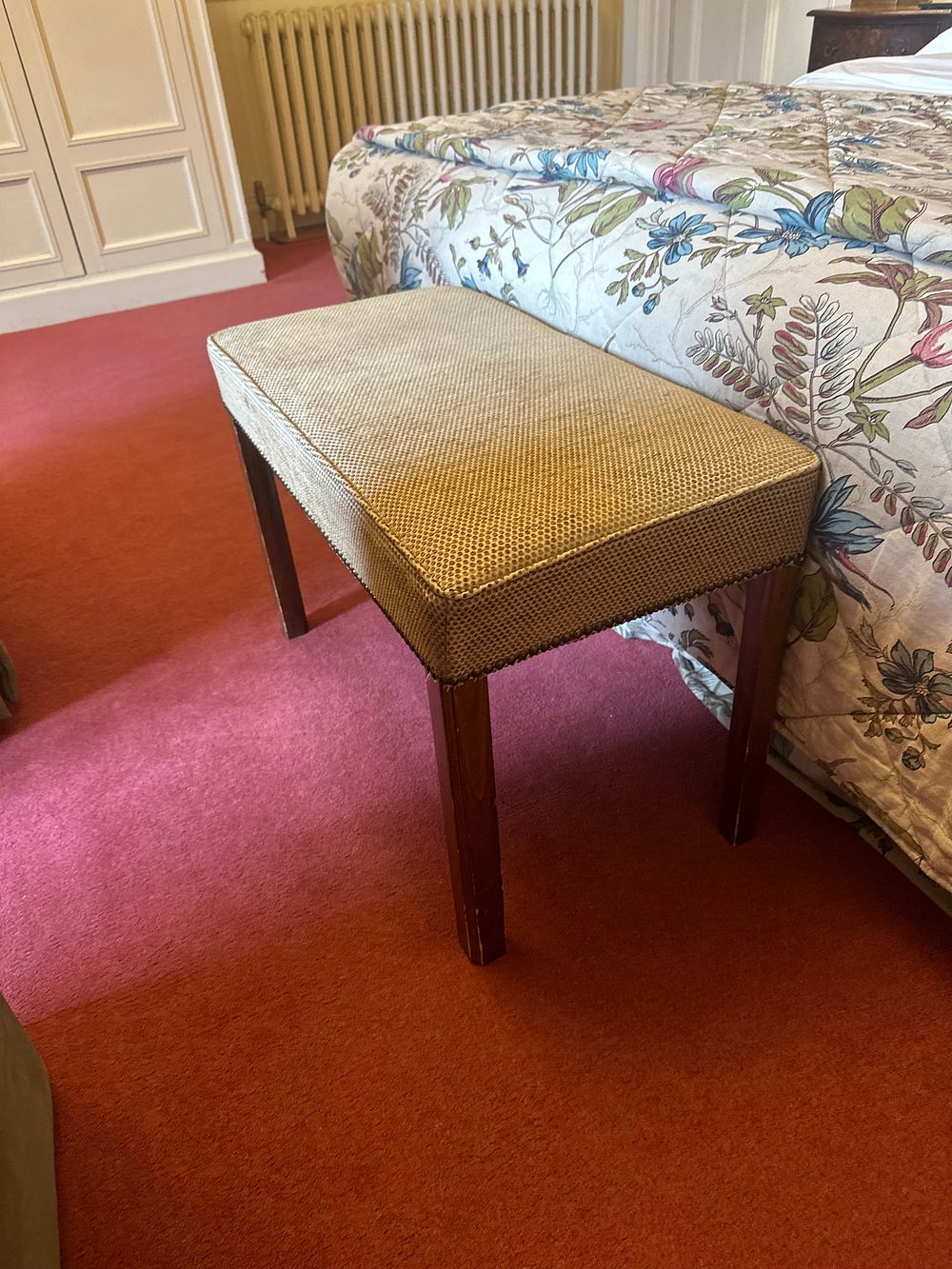 Lot 1096: A Neoclassical Style Upholstered Bench or Footstool