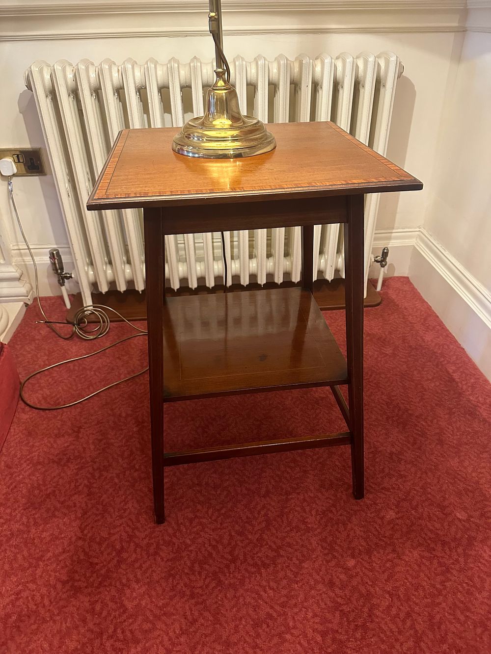 Lot 1133: Edwardian Mahogany Inlaid Lamp Table