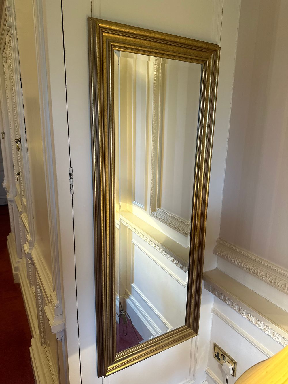 Lot 1171: A Gilt-Framed Rectangular Wall Mirror