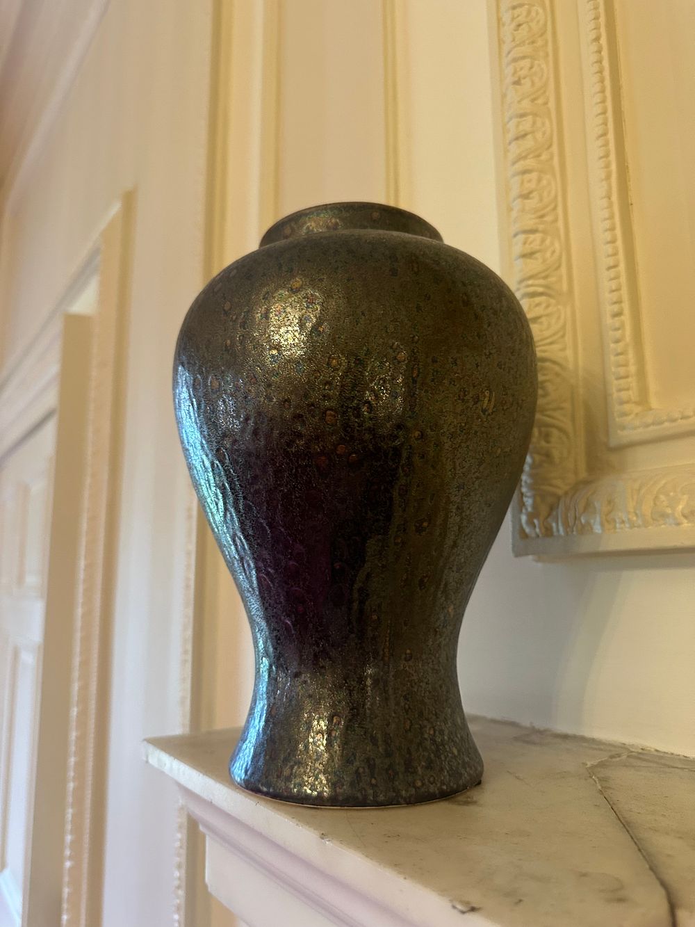 Lot 1180: A Studio Pottery Vase with Iridescent Glaze