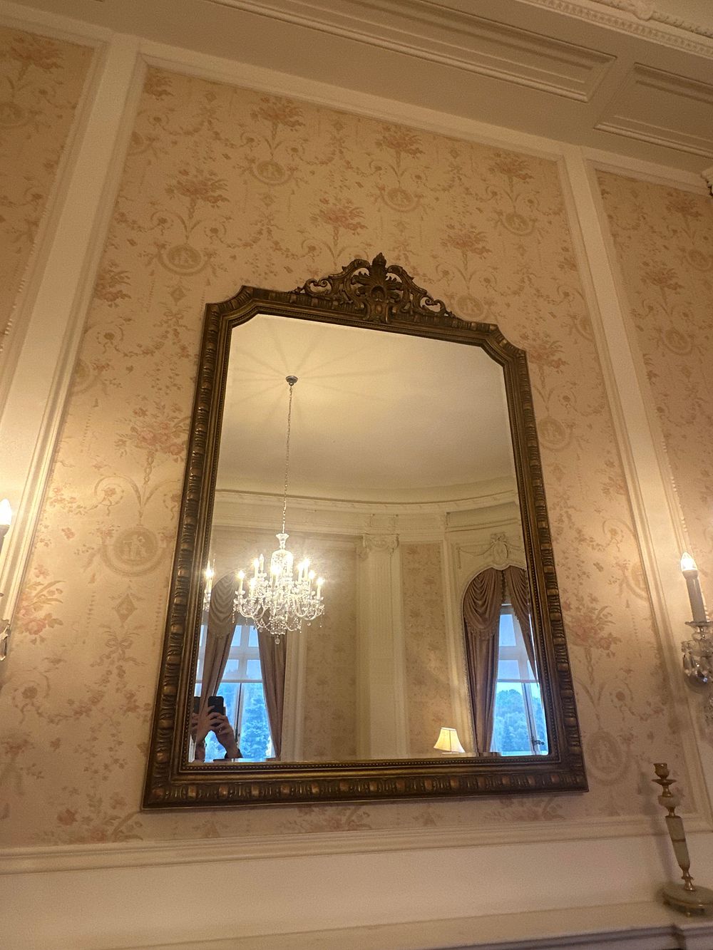 Lot 1238: A Large Giltwood Overmantle Mirror, in Rococo-Revival style, 19th Century, possibly Napoleon III period, 110 x 165cm