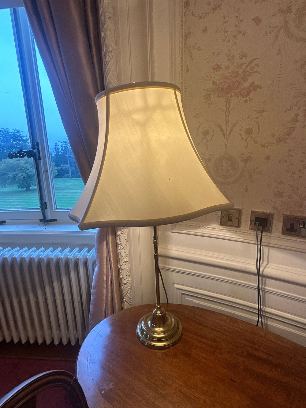 Lot 1244: Vintage Brass Column Table Lamp