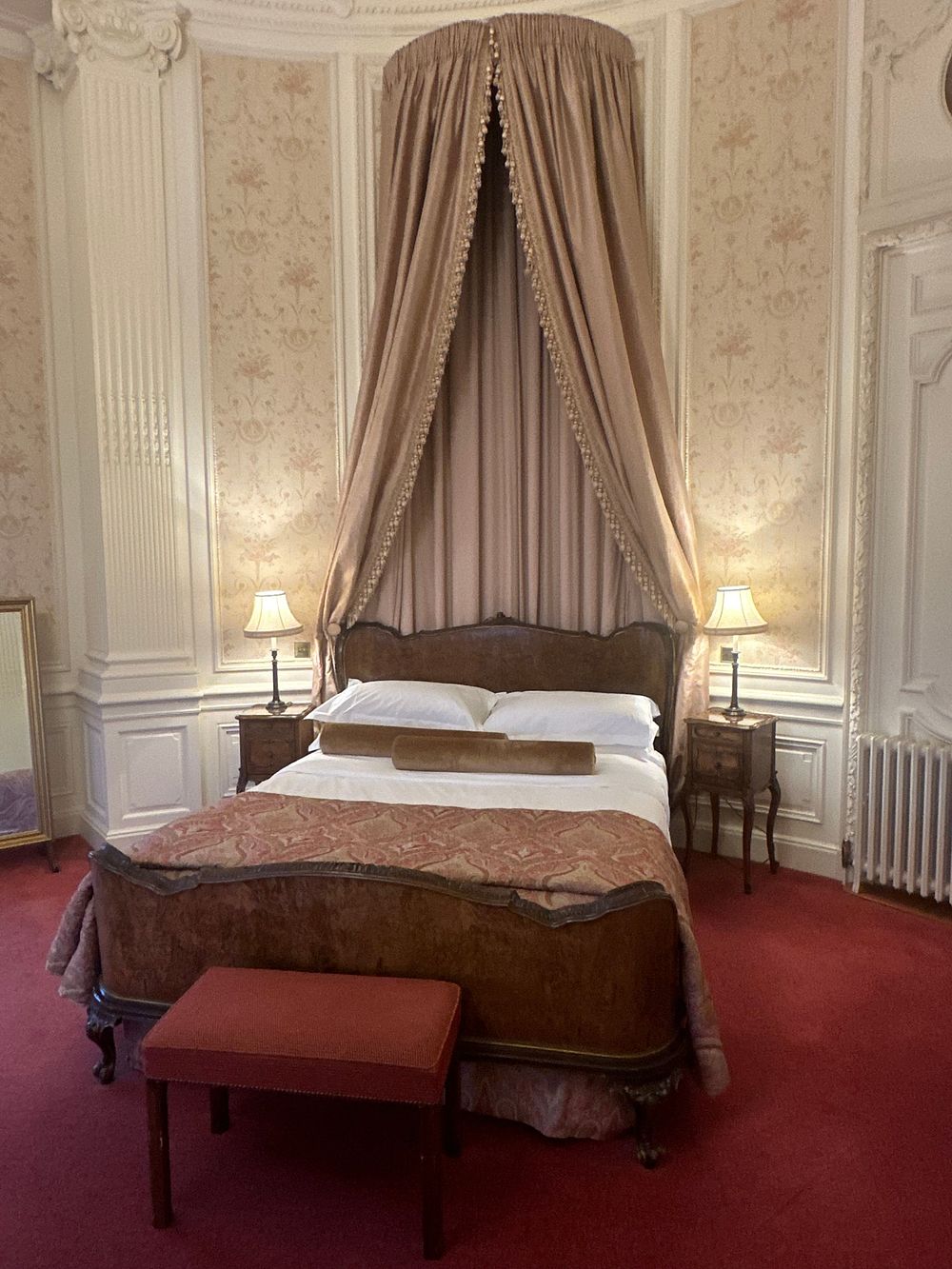 Lot 1258: A French Rococo Revival Half-Tester 'Château' Bed, Late 19th/Early 20th Century, 180 x 200cm