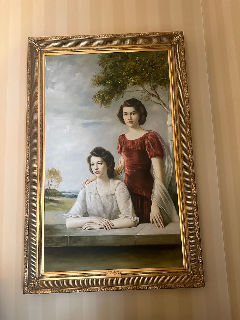 Lot 1293: Sir Oswald Birley MC, RA, Portrait of Lady Butter & Lady Kennard, née Wernher, from The Wernher Collection