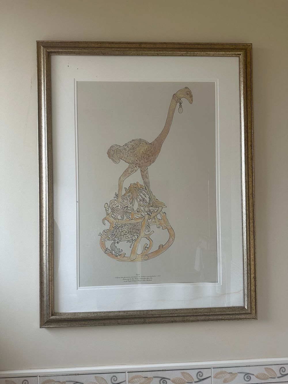 Lot 1294: A Pair of Framed Reproductions of 17th-Century Avian Illustrations
