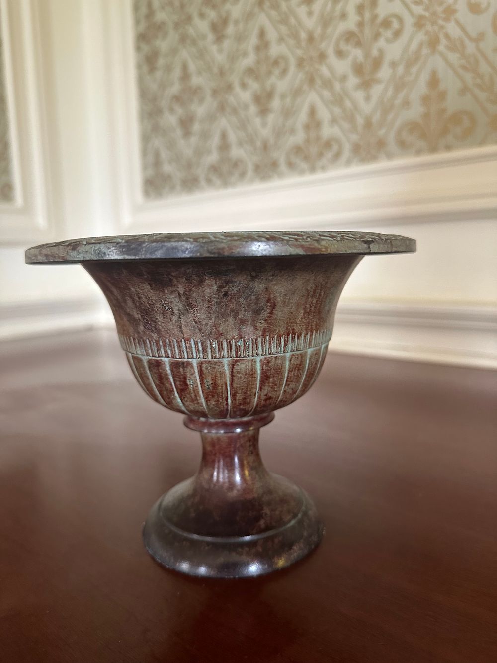 Lot 1325: A Classical Style Bronze or Brass Pedestal Urn