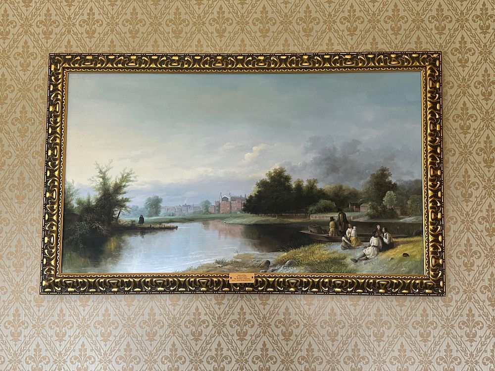 Lot 1327: James Baker (British, 18th/19th Century), 'View of Eton', Oil on Canvas