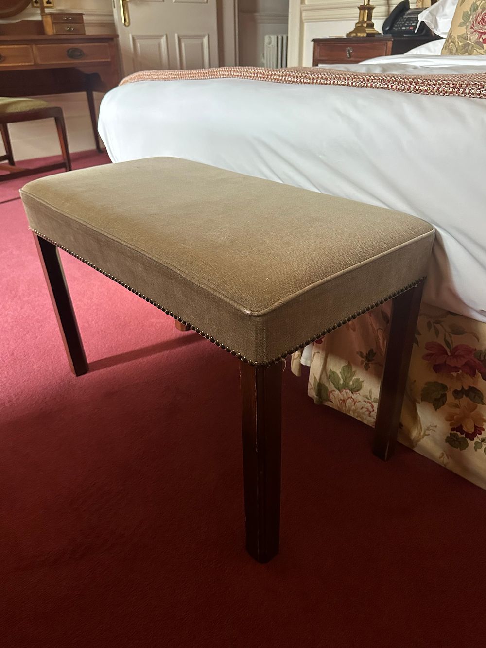 Lot 1349: An Antique English George III Mahogany Stool or Bench