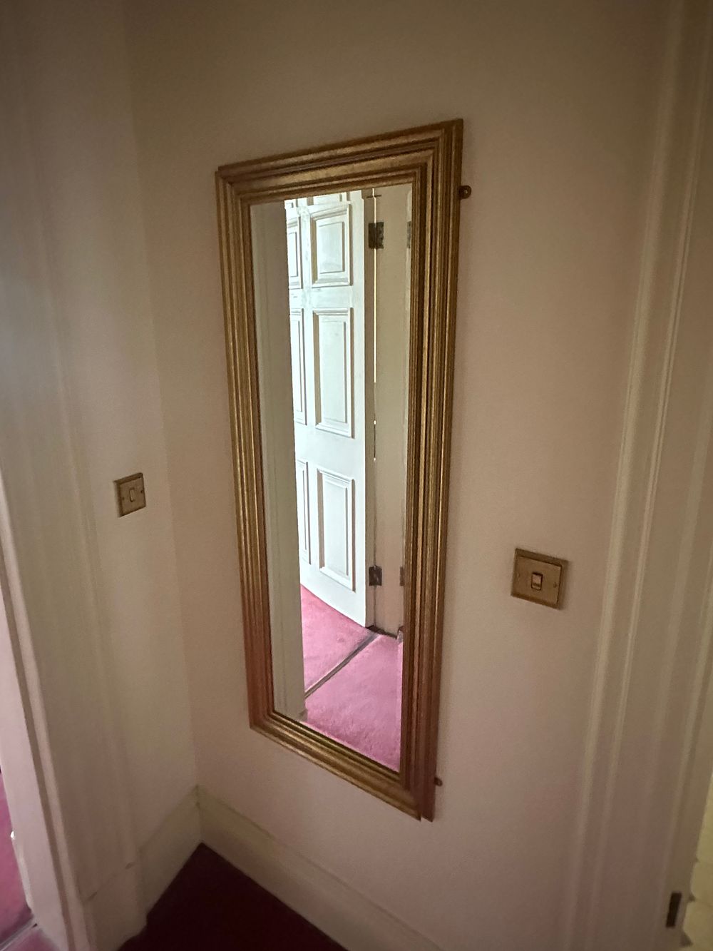 Lot 1374: A Neoclassical Style Giltwood Wall Mirror, 55 x 130cm