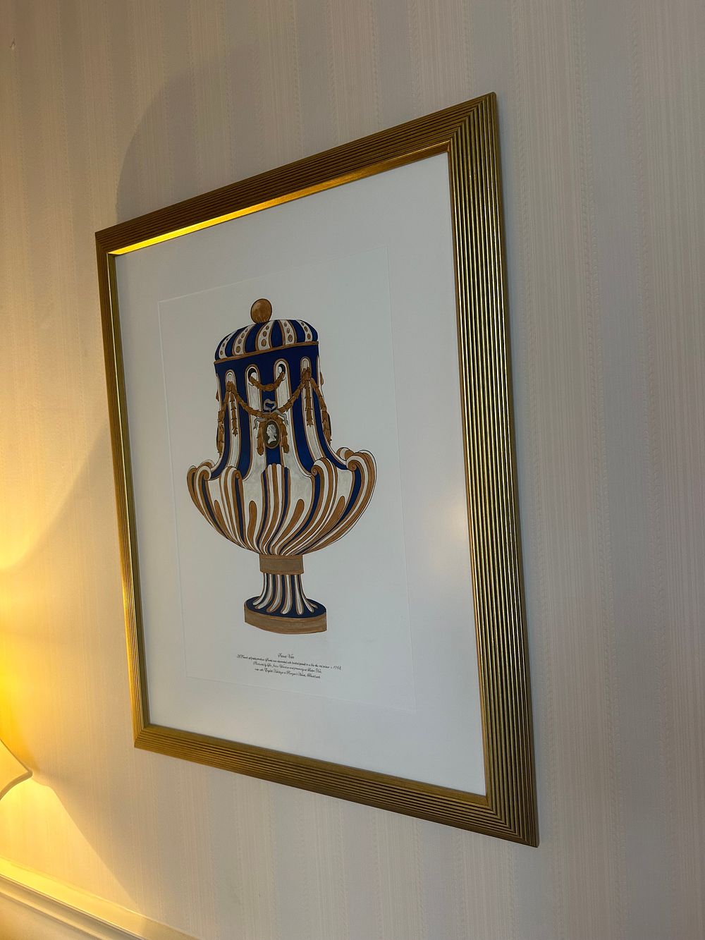 Lot 1408: A Framed Neoclassical Urn Print, 80 x 120cm