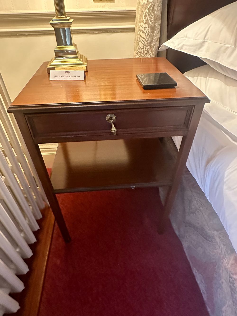 Lot 1410: A Pair of Mersman Two Tier Single Drawer Mahogany Side Tables