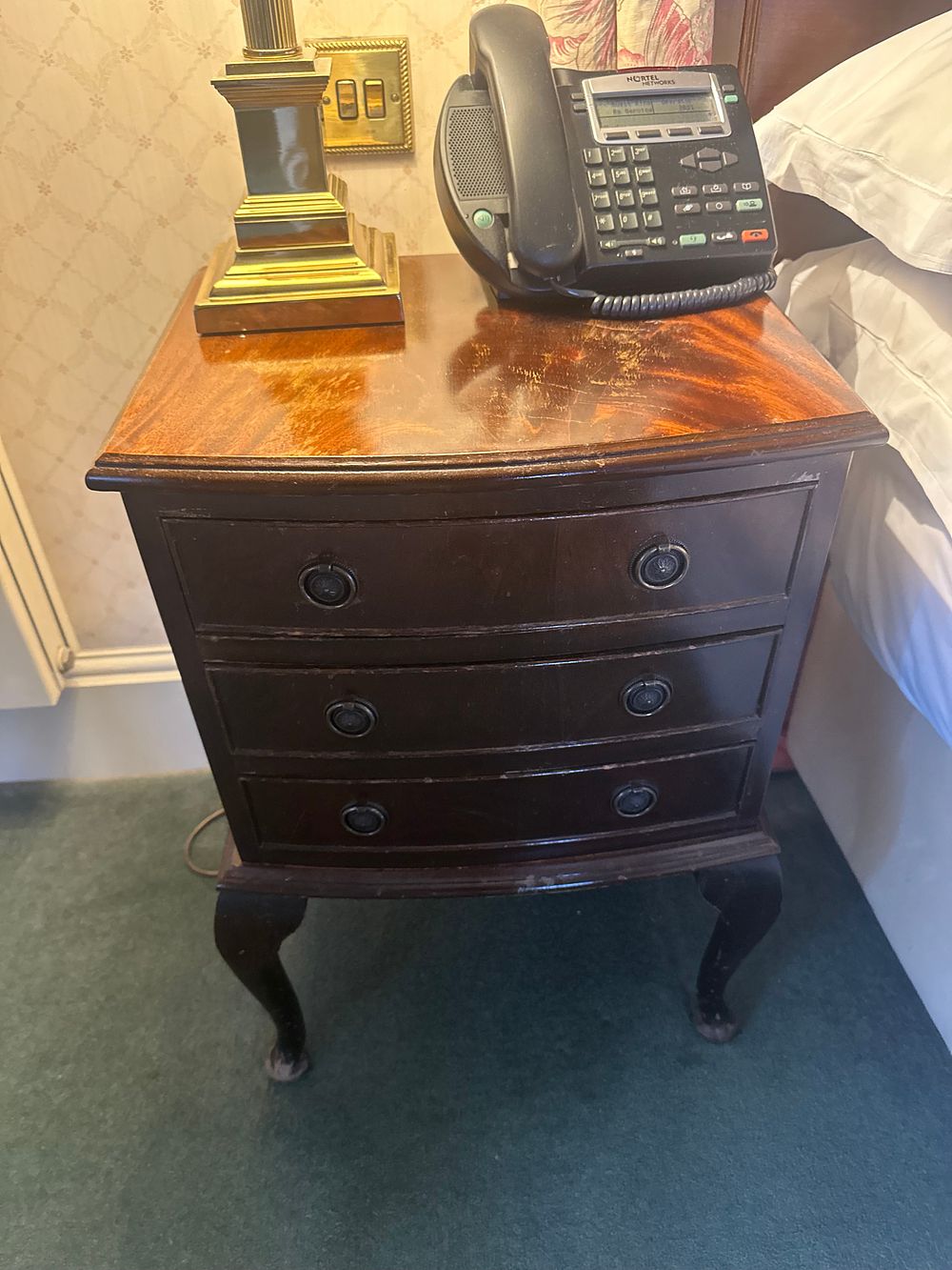 Lot 1434: A Pair of Antique Mahogany Feather Bedside Tables