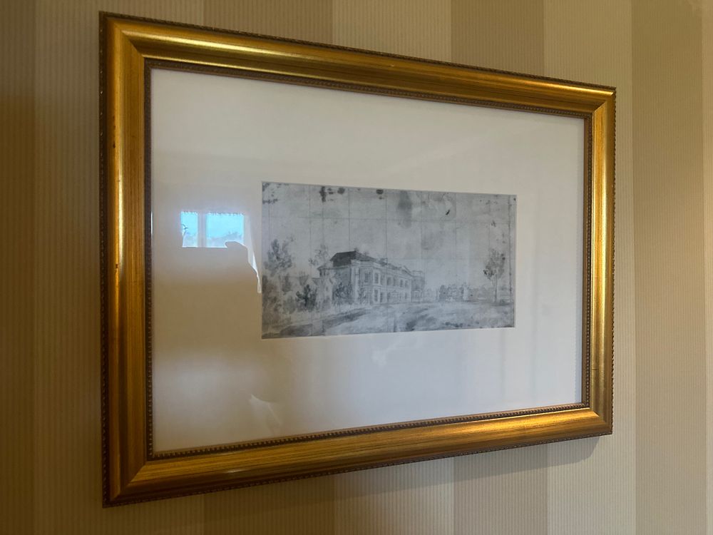 Lot 1475: A Pair of Framed Architectural Drawing and a 'Parnasse' Print after Percier and Fontaine